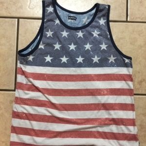 Levi's American Flag Tank Top Mens Sz Large